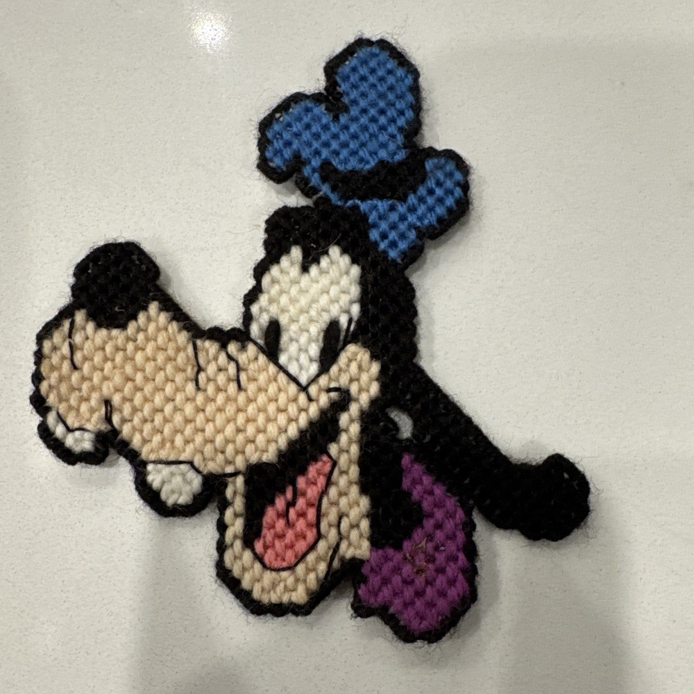 Needlepoint Goofy With Magnets On Back